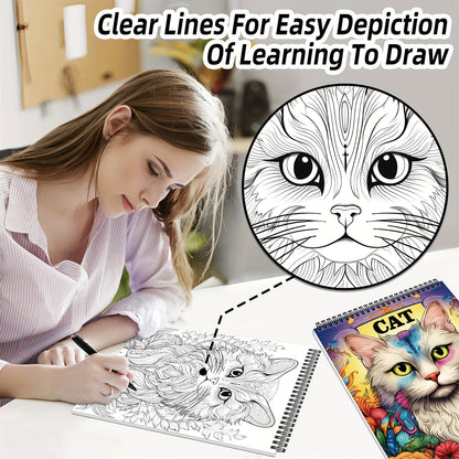 Adult Coloring Books Set of 5 with 150 Unique Designs – Spiral Bound Mindfulness Art Books Featuring Butterflies, Cats, Ocean, Cottage & Magical Wishes – Perfect Stress Relief Gift for Women, Men & Teens