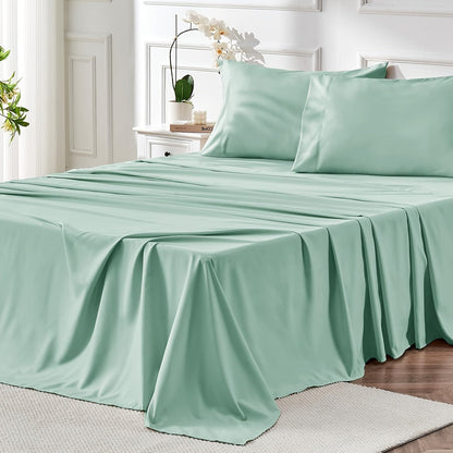 4-Piece Microfiber Bed Sheet Set Deep Pocket – Ultra Soft Breathable Hotel-Grade Sheets, Fade & Shrink Resistant, All Season, Twin Full Queen King, Multiple Colors