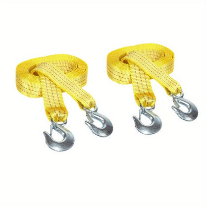 Heavy Duty Recovery Tow Strap 11000 LBS 4M/13FT – Forged Steel Hook Trailer Winch Strap for Off-Road Vehicle Rescue, Emergency Towing for SUV Truck Pickup 4x4, Essential Off-Road Recovery Kit