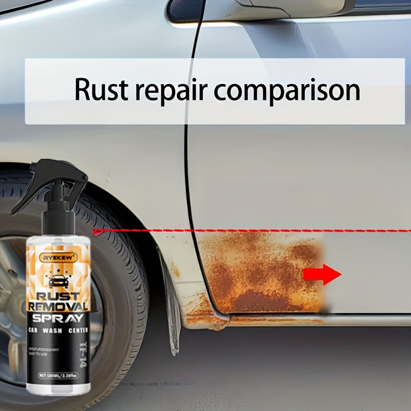 Rust Remover Spray for Metal – Fast-Acting Formula for Chrome, Iron, Alloy & Steel Surfaces, No Residue, Safe for Plastic & Rubber, Automotive & Household Rust Removal, 3.38oz