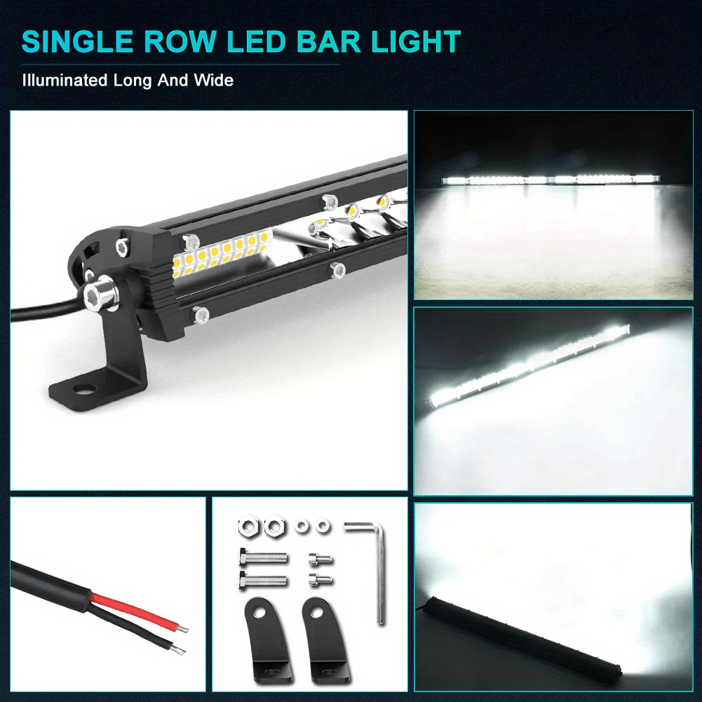 LED Work Light Bar Kit for Off-Road Truck Jeep SUV UTV ATV Tractor – 22" & 10" Light Bar + 4" LED Pods, 2000-3000 Lumens, 12-24V, No Battery Required, Multiple Configurations