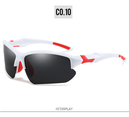 Half Frame Polarized Sports Sunglasses for Men UV400 Protection Lightweight Goggles for Skiing Driving Running Fishing Outdoor Activities 3-Pack or 10-Pack