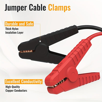 Dewalt Compatible Car Jump Starter Booster Cables with Adapter for Dewalt 20V Battery Portable 12V Automotive Jumper Cables Emergency Roadside Kit Battery Not Included