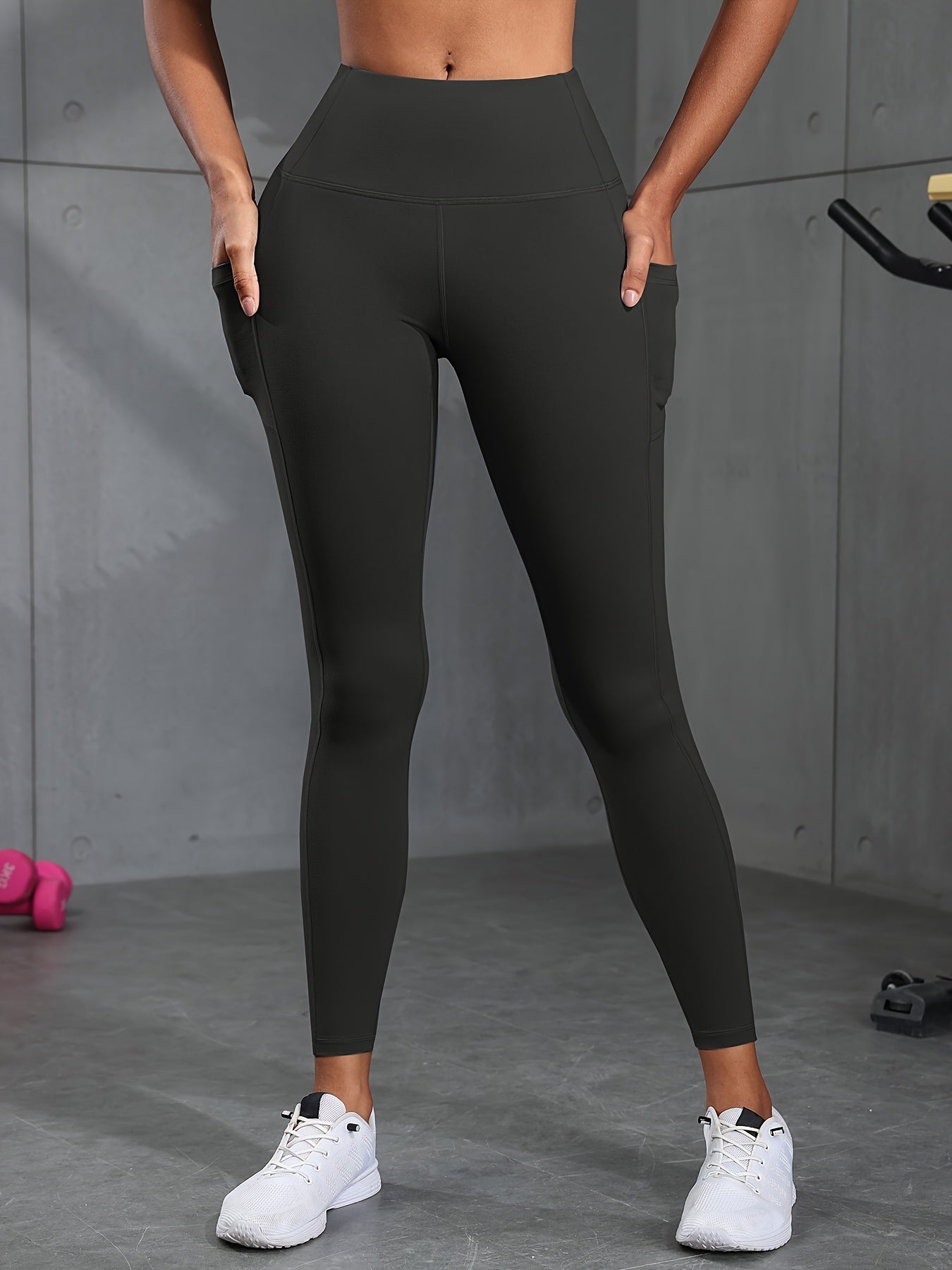 6 Pack Women's High Waist Leggings with Pockets Buttery Soft Tummy Control Yoga Pants Multicolor Sets S-XXL Activewear