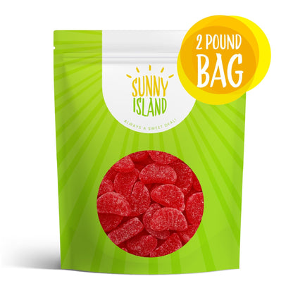 Cherry Slices Jelly Candy 2 Pound Bulk Bag – Sugar-Dusted Chewy Cherry Gummy Candy, ~90 Pieces, Perfect for Candy Buffets, Parties, Holiday Celebrations & Gifting