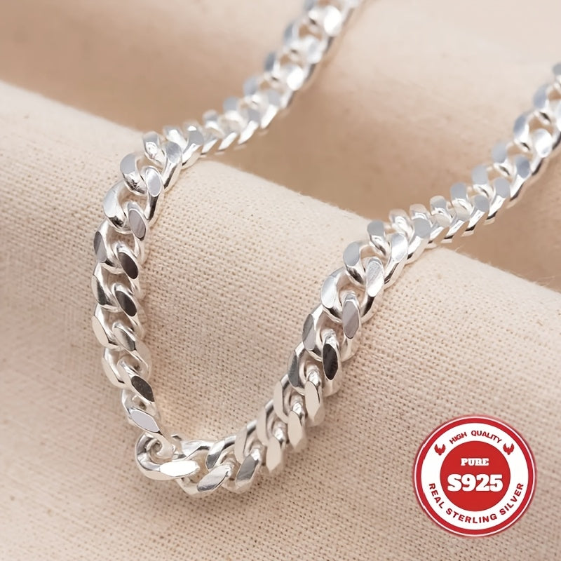 S925 Sterling Silver Cuban Chain Necklace for Men – 6mm & 10mm Wide, 18 to 24 Inch, Handcrafted Heavyweight Bold Link Chain, Durable Everyday & Special Occasion Jewelry