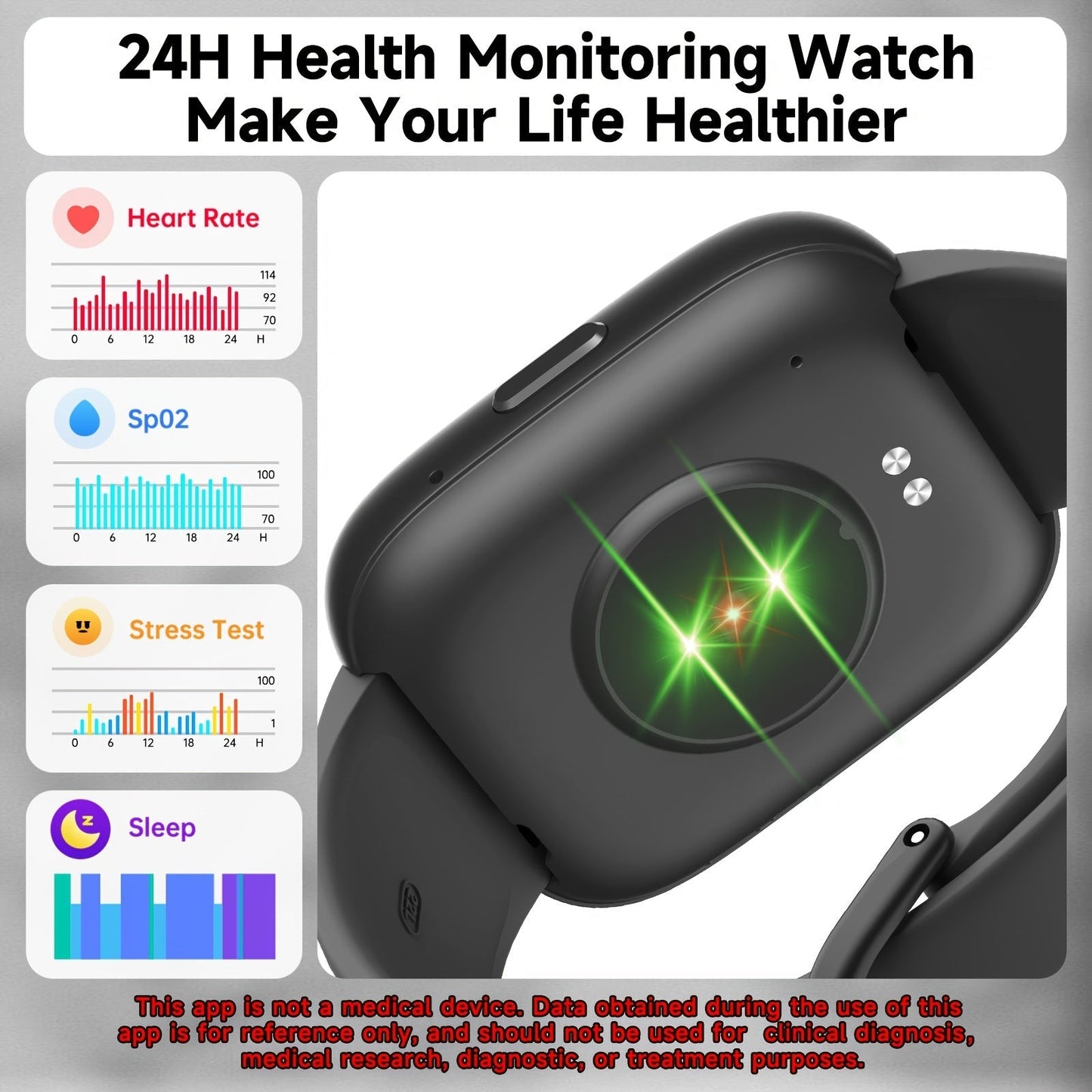 Smart Watch for Men & Women with Wireless Calling & Built-in Alexa – 1.83" HD Touch Screen, 100+ Sports Modes, Heart Rate Monitor, Waterproof Fitness Tracker, Compatible with iPhone & Android