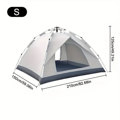 3-Second Instant Pop-Up Camping Tent for 2 Person – Automatic Setup, Fiberglass Poles, Oxford Cloth, All-Season Waterproof, Double Door – for Hiking, Travel, Beach & Backpacking