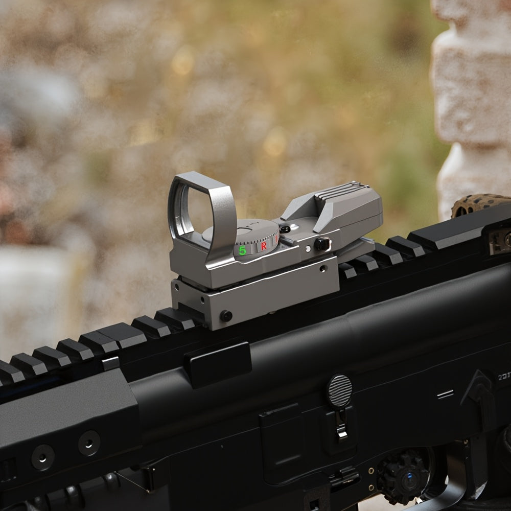 33mm Red Green Dot Sight – 4 Reticle Modes, 5 Brightness Settings, Parallax-Free Ultralight Rail Mount Scope for Rifles Shotguns Carbines, Hunting Target Shooting Tactical Use, CR2032 Battery Included