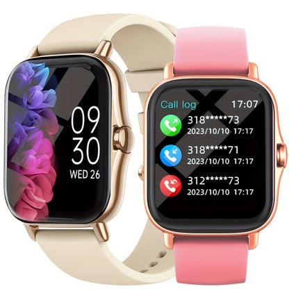 Large Screen Smart Watch HD Voice Call Fitness Tracker Unisex Compatible iPhone Android Multiple Sports Modes Heart Rate Monitor Message Reminder Outdoor Sports Daily Wear Holiday Gift