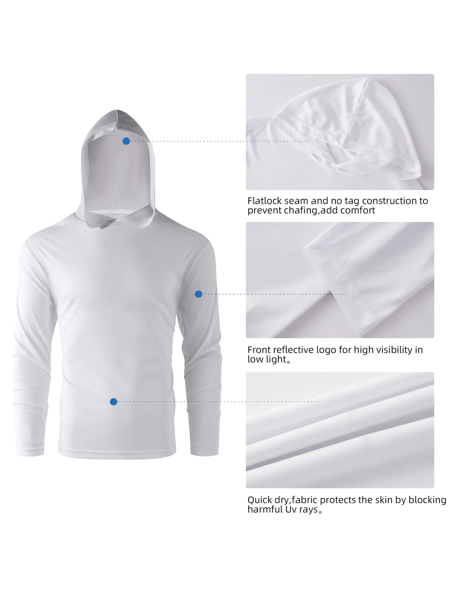5-Pack Men's Quick-Dry Moisture-Wicking Hooded Sweatshirts Full-Zip Athletic Pullover for Gym Running Outdoor Casual Wear Mixed Colors S-XXXL