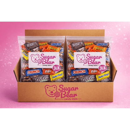 Bulk Assorted Chocolate Candy Mix Fun Size Individually Wrapped - Milk Chocolate Caramel Peanut Butter Variety Party Bag 1 lb 3 lb 6 lb