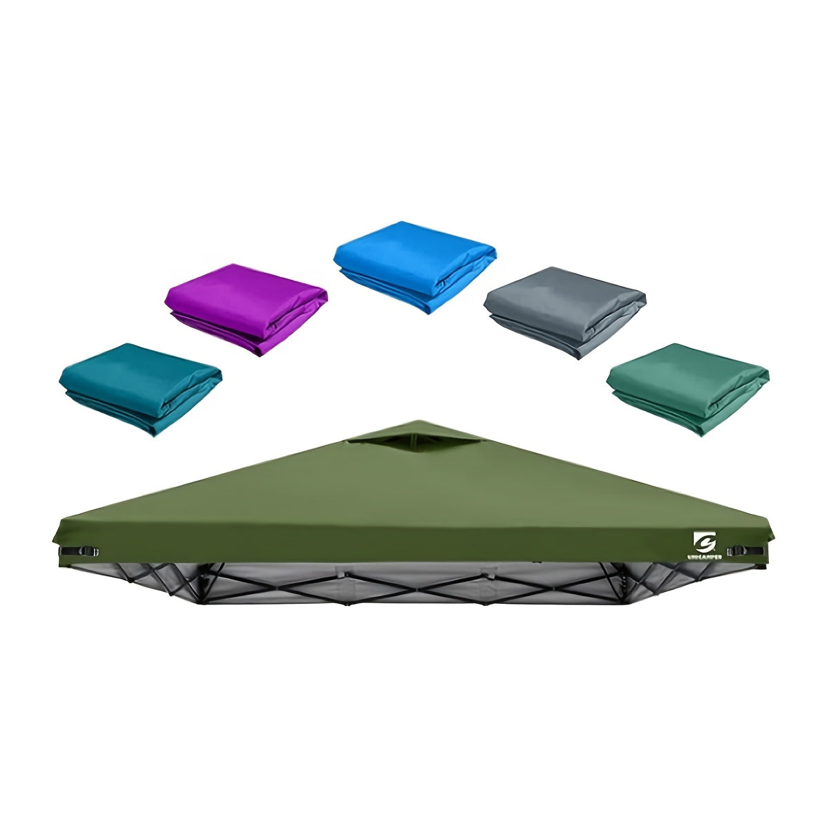 10x10 Pop Up Canopy Replacement Top Cover with Air Vent – Waterproof UV-Resistant Canopy Top for Straight Leg Tents, All-Season Outdoor Sun Shade for Garden, Patio & Camping, 11 Colors (Top Only)
