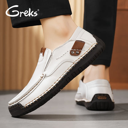 Men's Handstitched Driving Loafers Slip-On Shoes Lightweight Breathable – Casual Moccasin Boat Shoes for Business Casual, Travel, Walking & Outdoor, Sizes US 4–12.5