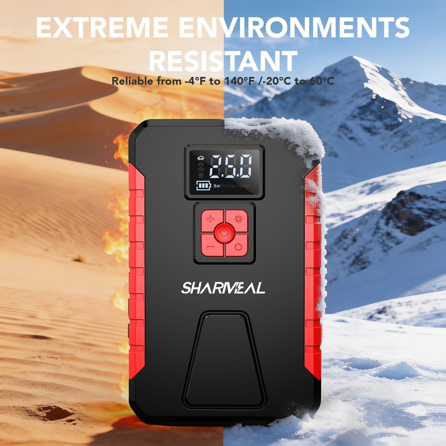 Portable Jump Starter 15000A-19000A Peak | 17-in-1 with 350PSI Air Compressor, 12V Car Battery Charger, LED Light, Digital Display – Emergency Kit for Cars, Trucks & SUVs