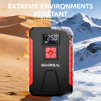 Portable Jump Starter 15000A-19000A Peak | 17-in-1 with 350PSI Air Compressor, 12V Car Battery Charger, LED Light, Digital Display – Emergency Kit for Cars, Trucks & SUVs