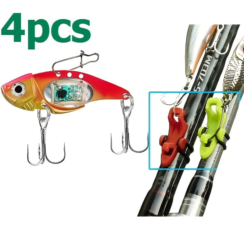 Electronic Fish Shaped Fishing Lure with LED Light, Sound & Vibration – Aluminum Alloy Bait Attracts Fish from 500 Meters, Outdoor Fishing Equipment for Bass, Saltwater & Freshwater – 1/2/3/4 Pack