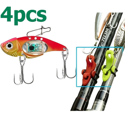 Electronic Fish Shaped Fishing Lure with LED Light, Sound & Vibration – Aluminum Alloy Bait Attracts Fish from 500 Meters, Outdoor Fishing Equipment for Bass, Saltwater & Freshwater – 1/2/3/4 Pack