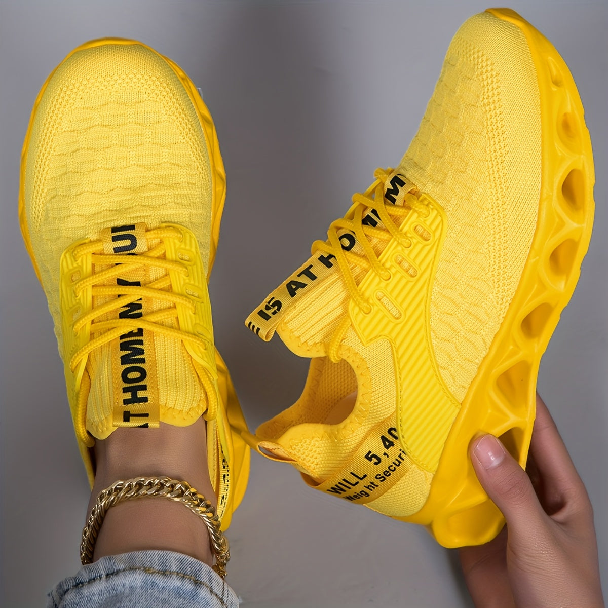 Women's Lightweight Sneakers Breathable Mesh Thick Sole Lace-Up Walking Shoes Slip-On Casual Running Tennis Shoes for Women 7 Colors Sizes US 6-12.5 Trendy Versatile Workout Shoes