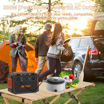 Portable Solar Power Station 350W Peak with AC DC USB Ports – 88.8Wh/111Wh/240Wh LiFePO4 Battery, Optional 30W/40W/60W Solar Panel, Solar Generator for Camping, Emergency, CPAP, Laptops, Fans & Off-Grid Home Use