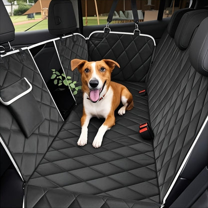 Dog Car Seat Cover Hammock – Durable Anti-Scratch Backseat Protector with Mesh Window & Storage Bag, Universal Fit for Cars, Trucks & SUVs
