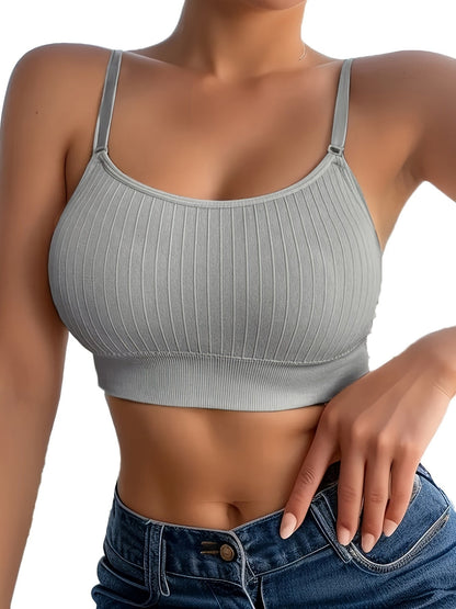 6Pcs Women's U-Back Sports Bra Set with Adjustable Straps & Removable Padding – Comfortable Wireless Workout Bras for Yoga, Gym & Everyday Wear, Mixed Colors, Sizes S-XL