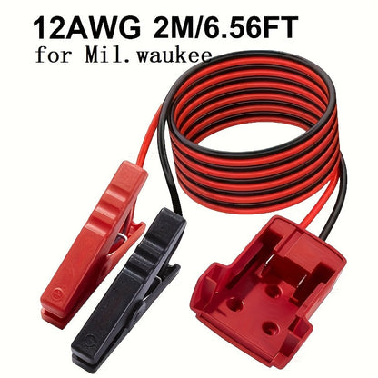 Car Jump Starter Cable with Adapter for DeWalt 18V/20V DCB Battery – Portable Car Battery Booster Cables, 0.98ft & 6.56ft, ABS Material, No Battery Required