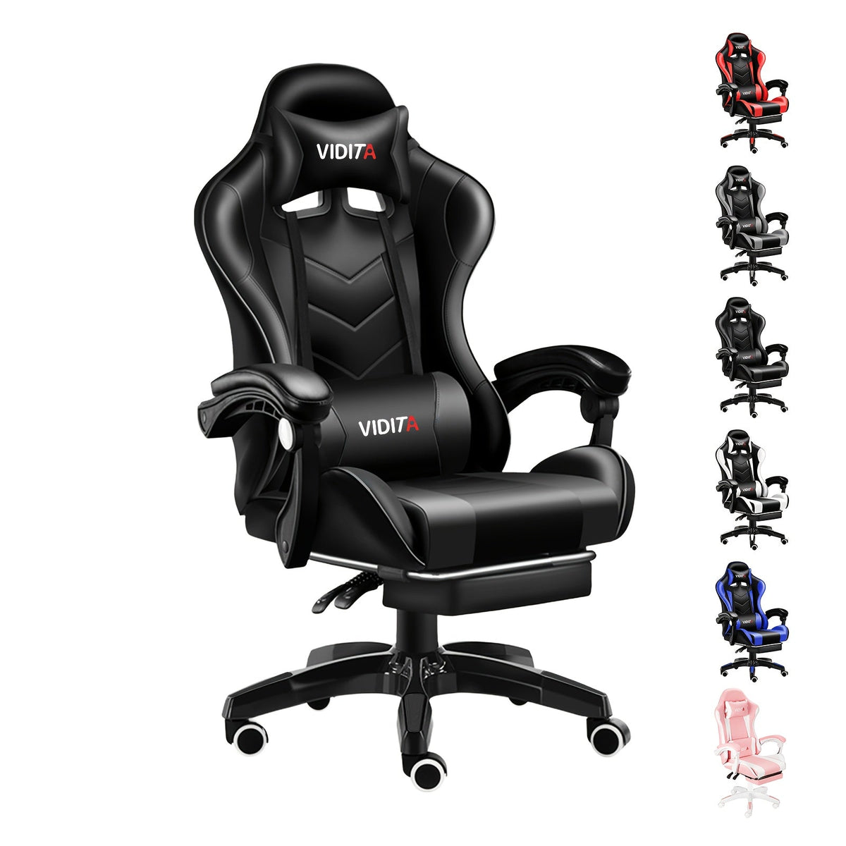 Ergonomic Gaming Chair Racing Style with Lumbar Support High Back Adjustable Office Chair for Adults Teens PC Computer Desk Chair Recliner