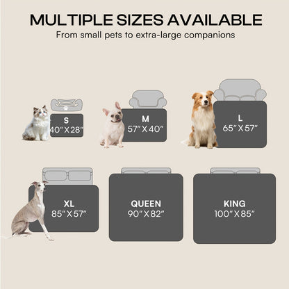 Liquid-Proof Pet Blanket Reversible Sherpa Fleece Sofa Bed Furniture Protector for Dogs Cats Machine Washable Throw Blanket Small Medium Large XL Light Gray Khaki Beige Dark Gray