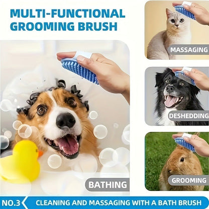 Dog Grooming Kit 6 Piece – Brush, Silicone Washing Gloves, Microfiber Towel & Shedding Tool, No Power Required, Essential Pet Care Set for Shiny Coat, Gift for Dog Owners