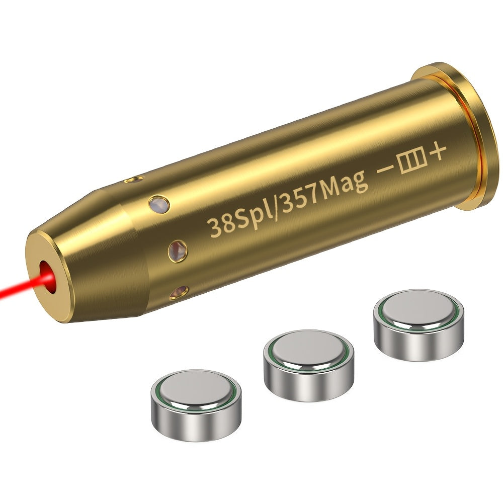 Laser Bore Sight Multi-Caliber Kit for 9mm 45ACP 223REM 308WIN 380ACP 38SPL 12GA – High-Precision Red Laser Boresighter for Rifles & Pistols, Easy Install, Includes 2 Battery Sets