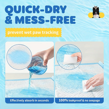 Dog Pee Pads 100 Count – 6-Layer Super Absorbent Puppy Training Pads, Leak-Proof & Odor Control, Disposable Dog Potty Pads for Puppies, Dogs & Cats, 34"x28" or 22"x22"