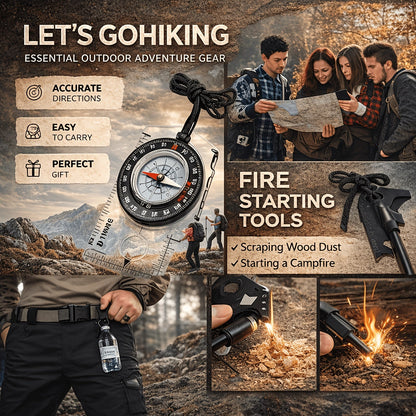 19-in-1 Survival Kit for Men Camping Gear Emergency Survival Equipment Tactical Outdoor Adventure Set Gifts for Dad Husband Hiking Hunting Fishing with Carry Box