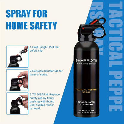 Maximum Strength Pepper Spray 6.7oz for Hiking & Outdoor Self Defense – Fast-Deploy OC Formula, Compact & Easy Access Personal Protection for Camping, Trails & Everyday Carry, 1, 2 or 4 Pack
