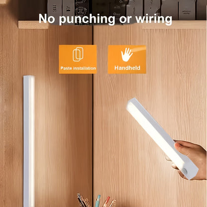 LED Motion Sensor Cabinet Lights USB Rechargeable 6 9 12pcs Wireless Night Light 3 Adjustable Modes for Bedroom Staircase Kitchen Closet Under Cabinet Bedside Reading Hallway Home Lighting