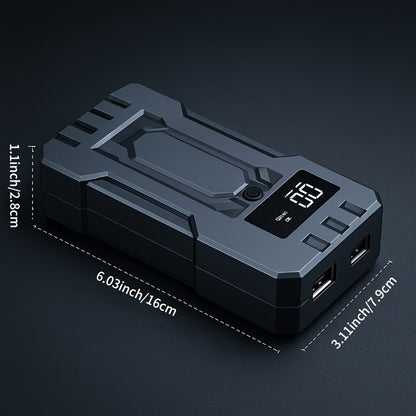 5500A Portable Car Jump Starter – 12V Battery Booster Pack for 8.0L Gas & 6.0L Diesel Engines, Compact Emergency Jump Box with Safety Jumper Cables, Fast Charging & LED Lights