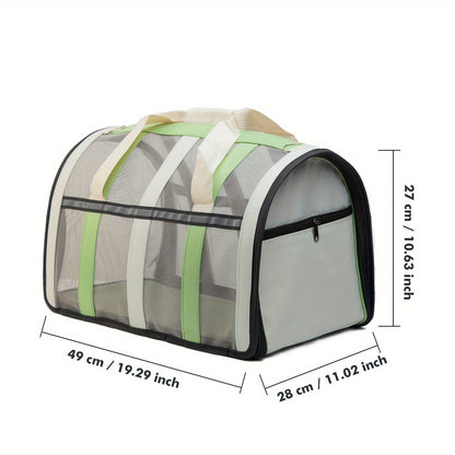 Foldable Soft Pet Carrier Bag – Breathable Mesh Travel Bag for Cats & Dogs, 6 Colors, S/M/L Sizes, Portable with Zipper Closure