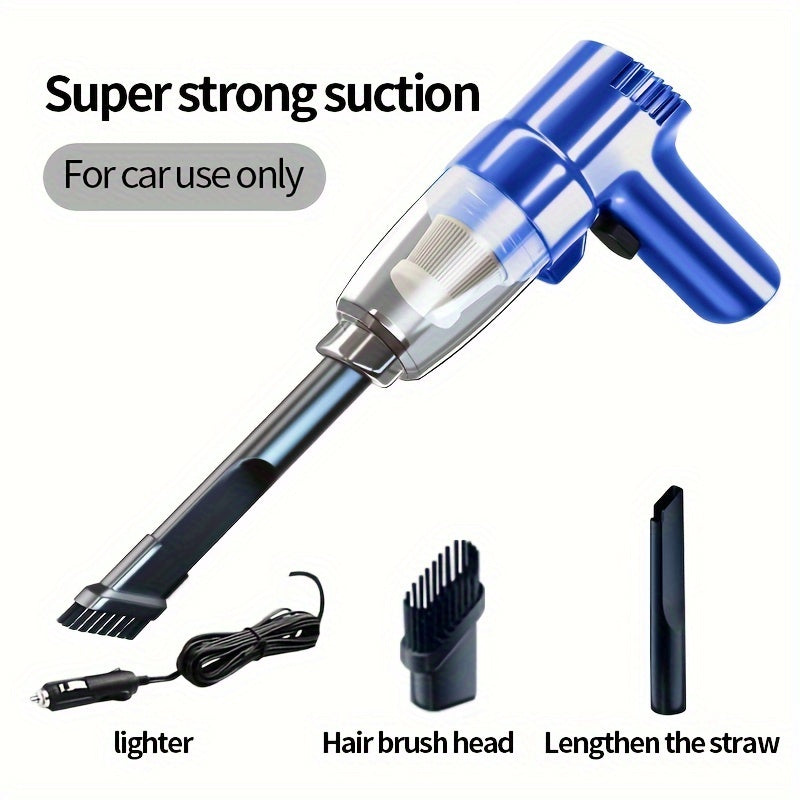 Corded Car Vacuum Cleaner 3KPa Suction Handheld Lightweight – 3M Cord, Single-Point Exhaust, One-Click Dust Cup Empty for Cars, Trucks & Home Cleaning – No Battery Needed