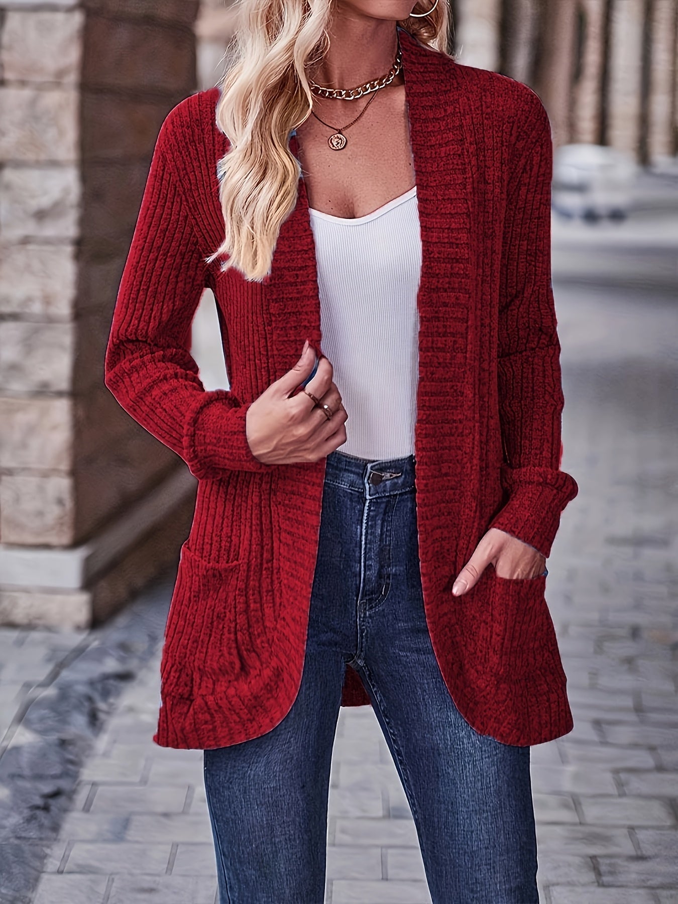 Women's Loose Casual Long Sleeve Blouse Solid Color Pocket Thread Splicing Relaxed Fit Top 10 Colors S-XXL Everyday Wear