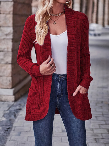 Women's Loose Casual Long Sleeve Blouse Solid Color Pocket Thread Splicing Relaxed Fit Top 10 Colors S-XXL Everyday Wear