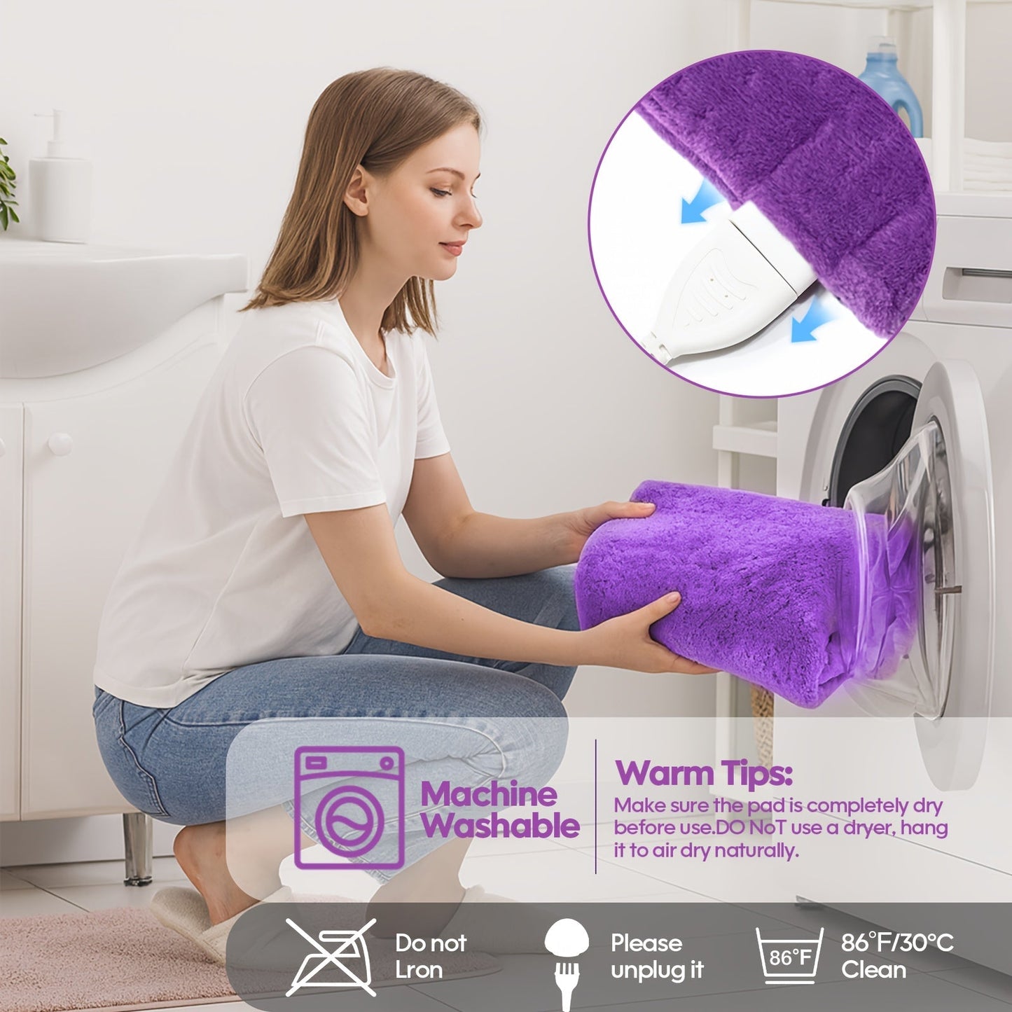 Heating Pad for Back Neck Shoulders & Cramps – Ultra Soft Flannel with 6 Heat Settings, Dry & Moist Heat, Auto Shut-Off, Machine Washable, 3 Sizes (12x15 / 12x24 / 17x33 in), Perfect Gift for Mom