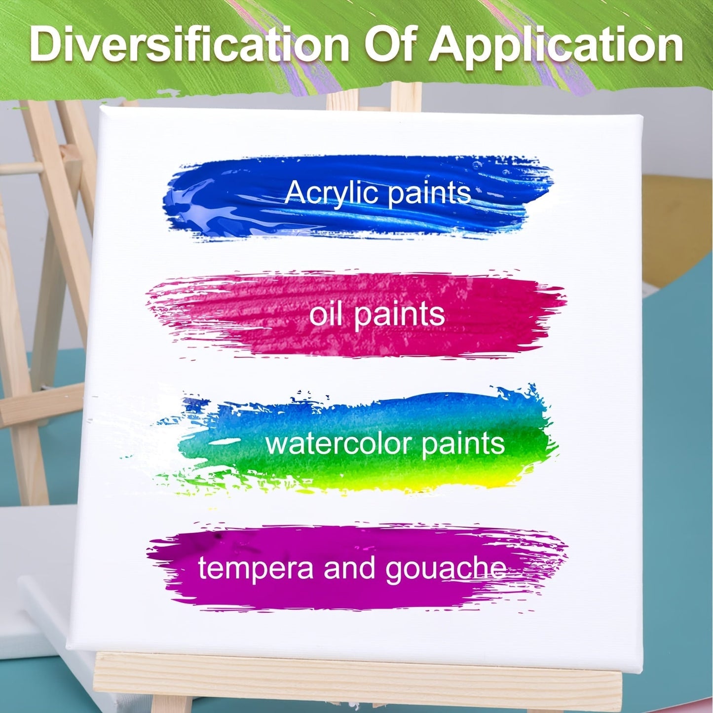 Stretched Canvas Multi-Pack Primed White 100% Cotton – Round Rectangular and Square Sets in 10 15 and 20 Pieces – Artist Canvas Boards for Acrylic Oil Painting Pouring and Mixed Media