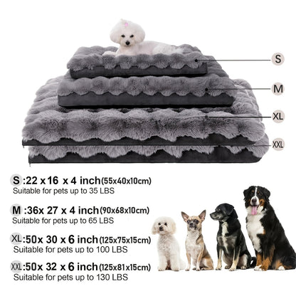 Orthopedic Dog Bed for Large Dogs – Memory Foam Pet Bed with Removable Washable Cover, Anti-Slip Base, Faux Fur, Joint Relief, Heavy Duty, Small Medium XL XXL Sizes