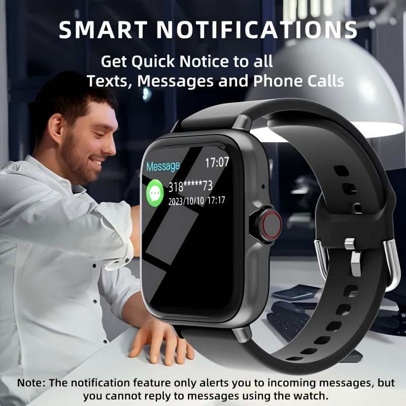 Smart Watch 1.91 Inch AMOLED HD Touchscreen Voice Calling Music Playback Voice Assistant Multiple Sports Modes Compatible with iPhone Android Fitness Tracker Black Pink Yellow Silver