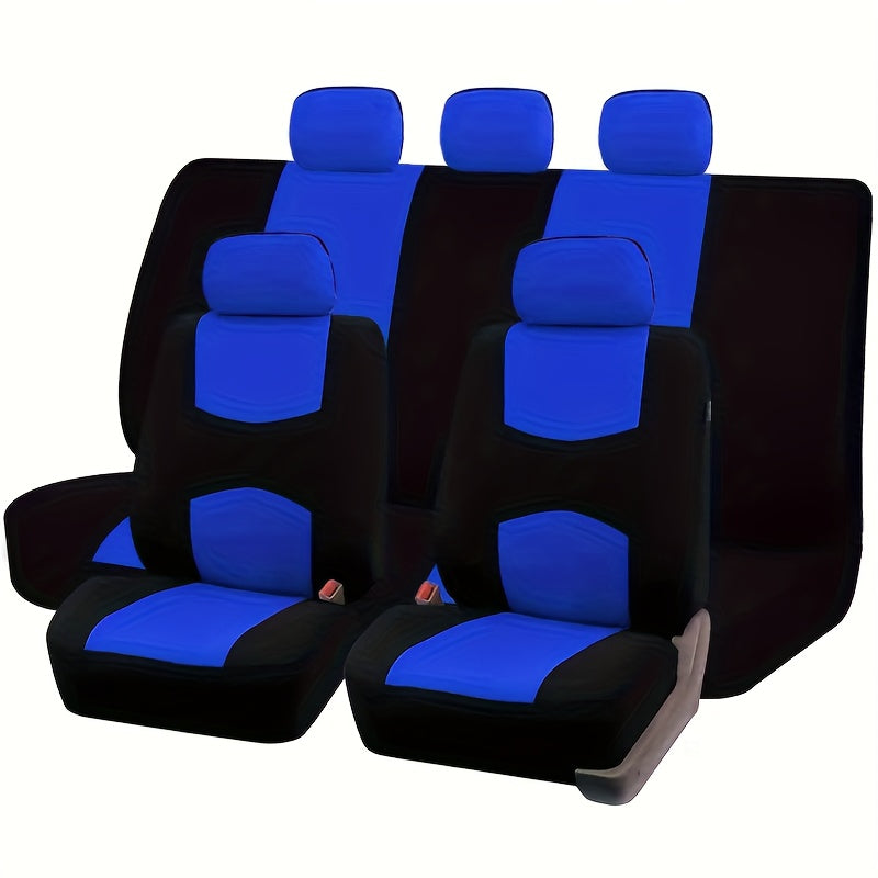 Universal 5-Seat Car Seat Covers Full Set – Breathable Wear-Resistant Fabric, All-Season Protection for Front & Rear Seats, Fits Most Car Models, Multiple Colors
