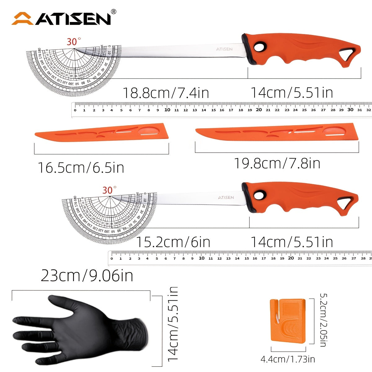 Fishing Knife Set 7/23/104/107 Piece – Stainless Steel Fillet Boning & Gutting Knives with Line Cutter, Camping Cutting Carving Tool Kit, Perfect Fisherman Gift for Men