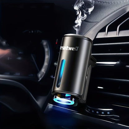 Car Aromatherapy Diffuser USB Essential Oil Air Freshener | 3 Adjustable Mist Modes, Smart Humidifier Fragrance Diffuser for Vehicle – Black, Red, Grey, Pink – Optional 6 Scents Bundle