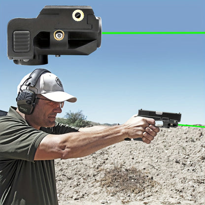 Ultra Compact Green Laser Sight for Handguns & Pistols – Magnetic USB Charging, 20mm Picatinny Rail, Ambidextrous ON/OFF, PA66 Nylon, 150-300m Visible – 7 Color & Charging Variants