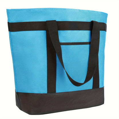 Insulated Reusable Grocery Tote Bag XXLarge 10.3 Gal – Thermal Cooler Bag for Food Delivery, Doordash, Grubhub, Grocery Shopping, Travel, Beach & Picnic, Oxford Cloth, 5 Colors