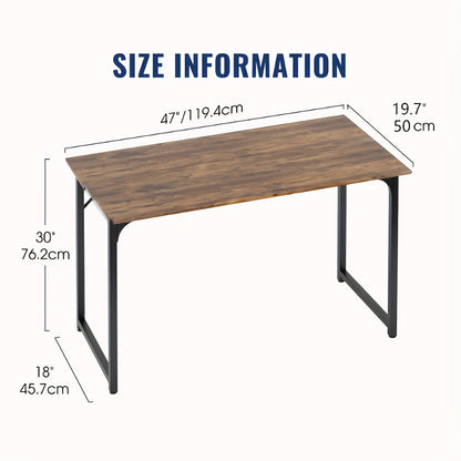 Computer Desk 32/39/47 Inch – Modern Writing & Gaming Desk with Sturdy Metal Frame, Home Office Study Workstation for PC, Laptop & Monitor Setup, 3 Size Options